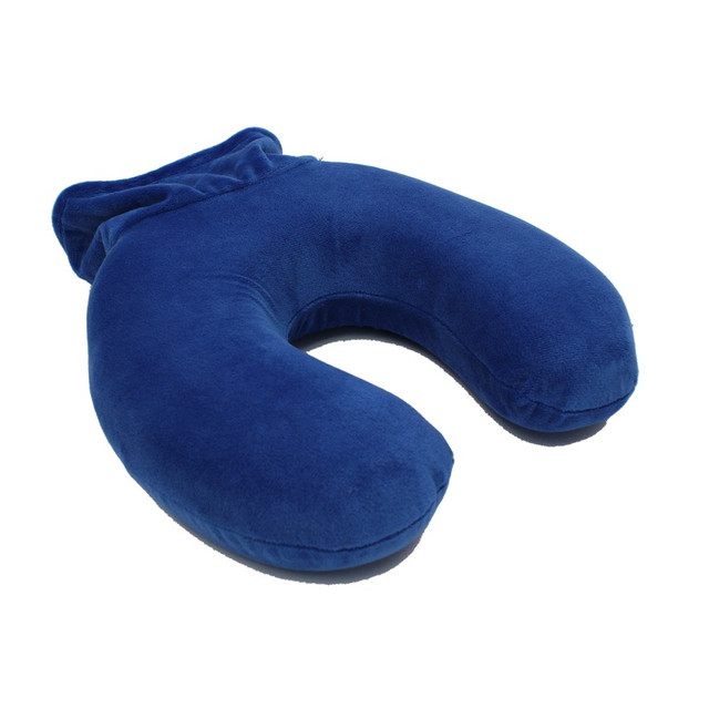 SAMSONITE LLC 104820-1090 Samsonite Travel Pillow, Memory Foam, With Pouch, 10inH x 10inW x 3inD, Blue