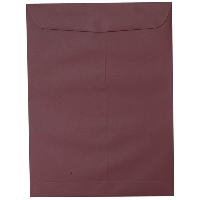 JAM PAPER AND ENVELOPE JAM Paper 21285782B  Open-End 10in x 13in Catalog Envelopes, Gummed Closure, Burgundy, Pack Of 10