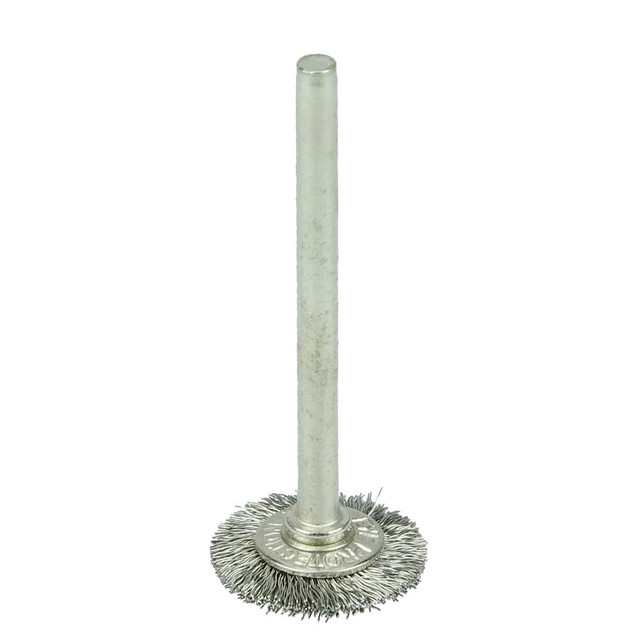 Weiler 99554 Wheel Brushes; Mount Type: Shank ; Wire Type: Crimped ; Outside Diameter (Inch): 5/8 ; Arbor Hole Size: 1/8 in ; Shank Diameter (Inch): 1/8 ; Fill Material: Stainless Steel