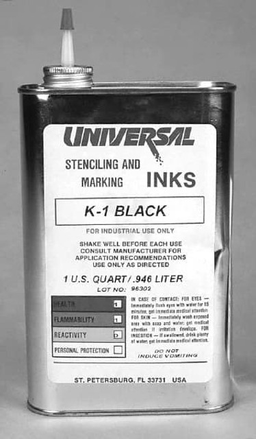 MSC IU-D1GL Stencil Inks; Color: Black ; Container Size: 1 Gal.