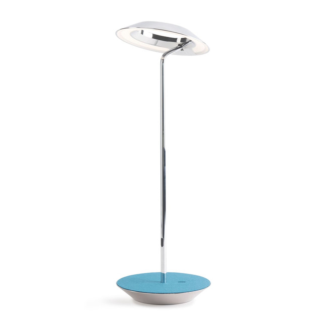 KONCEPT TECHNOLOGIES, INC. RYO-SW-CRM-AZF-DSK Koncept Royyo LED Desk Lamp, 17-7/16inH, Chrome/Azure Felt Base Plate