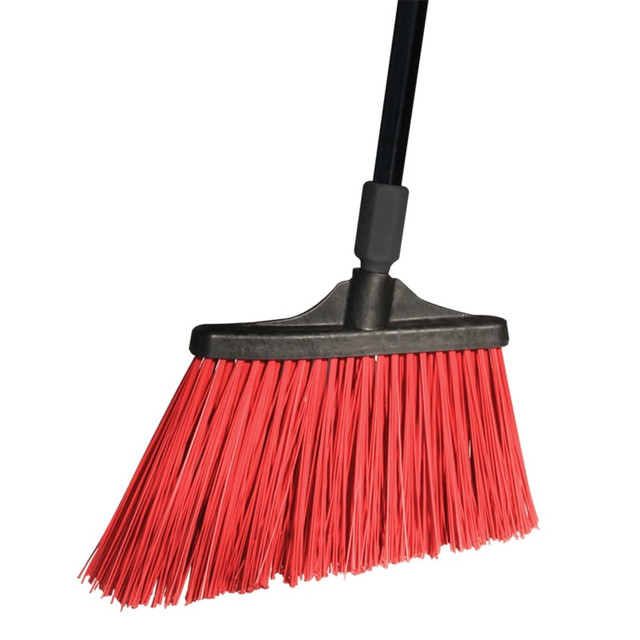 DIVERSEY 6420 Ocedar Commercial PET MaxiStrong Angle Brooms, 48inH, Red, Case Of 6 Brooms DIVERSEY 6420 Ocedar Commercial PET MaxiStrong Angle Brooms, 48inH, Red, Case Of 6 Brooms