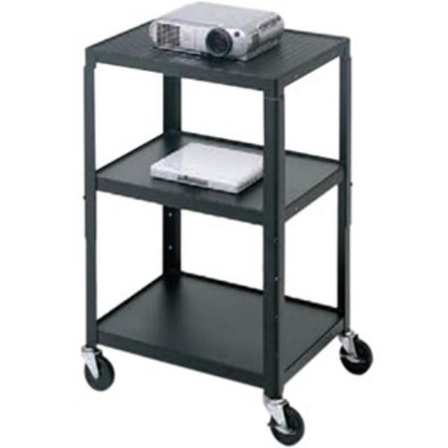 BRETFORD MANUFACTURING, INC. A2642E Bretford Basics Adjustable A/V Cart A2642E - Cart - for TV, overhead projector, VCR - steel - black - screen size: 13in-20in BRETFORD MANUFACTURING, INC. A2642E Bretford Basics Adjustable A/V Cart A2642E - Cart - for TV, overhead projector, VCR - steel - black - screen size: 13in-20in