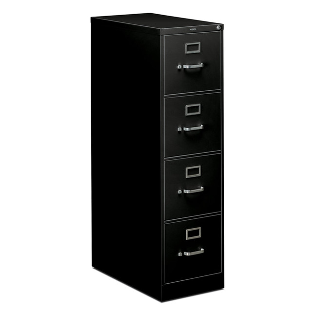 HNI CORPORATION 314P-P HON 310 26-1/2inD Vertical 4-Drawer Letter-Size File Cabinet, Black