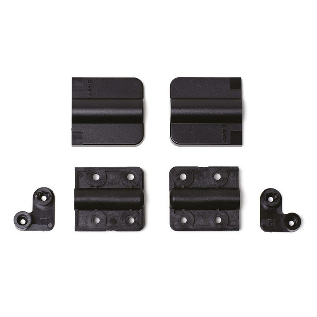 Sugatsune HG-JHM11-3BL Specialty Hinges; Hinge Material: Polyacetal ; Hinge Type: Non-Mortise ; Mount Type: Surface Mount ; Finish: Black ; Number Of Mounting Holes: 12.000 ; Height (Decimal Inch): 0.826800