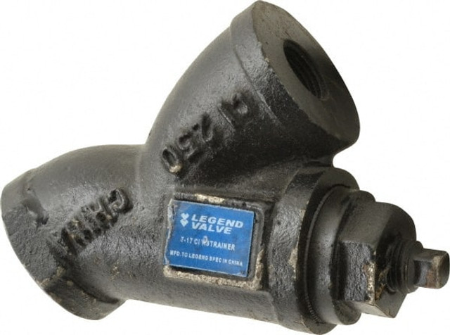 Legend Valve 105-522 3/8" Pipe, FNPT Ends, Cast Iron Y-Strainer