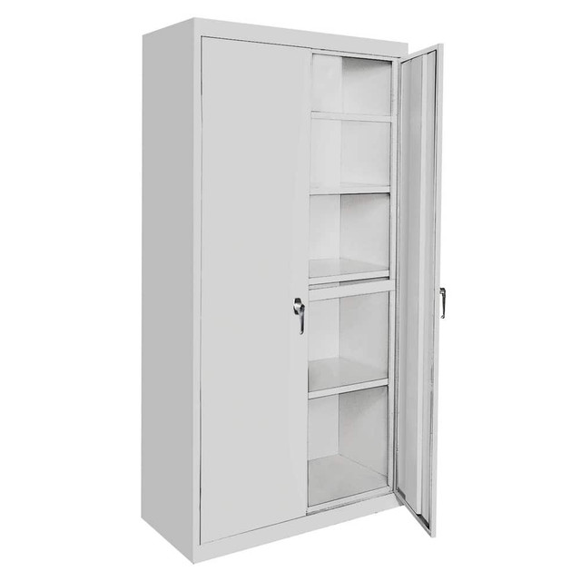 Steel Cabinets USA AAH-48RB-Y Storage Cabinets; Cabinet Type: Adjustable Shelf; Lockable Storage ; Cabinet Material: Steel ; Width (Inch): 48in ; Depth (Inch): 18in ; Cabinet Door Style: Lockable ; Height (Inch): 72in
