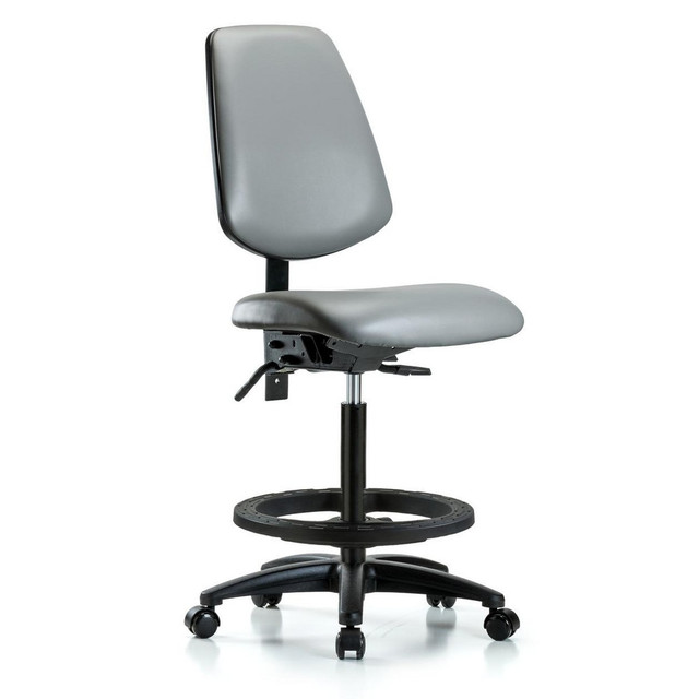 Blue Ridge Ergonomics MSC47269 Task Chair: Vinyl, Sterling