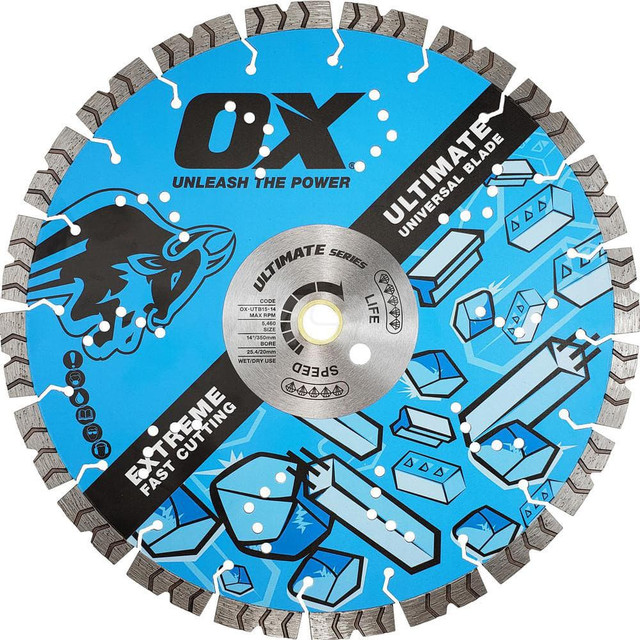 Ox Tools OX-UTB15-18 Wet & Dry Cut Saw Blade: 18" Dia, 1" Arbor Hole