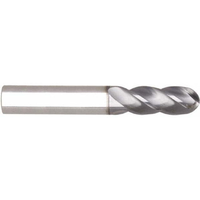 Niagara Cutter 03083951 Ball End Mill: 0.6299" Dia, 1.2598" LOC, 4 Flute, Solid Carbide