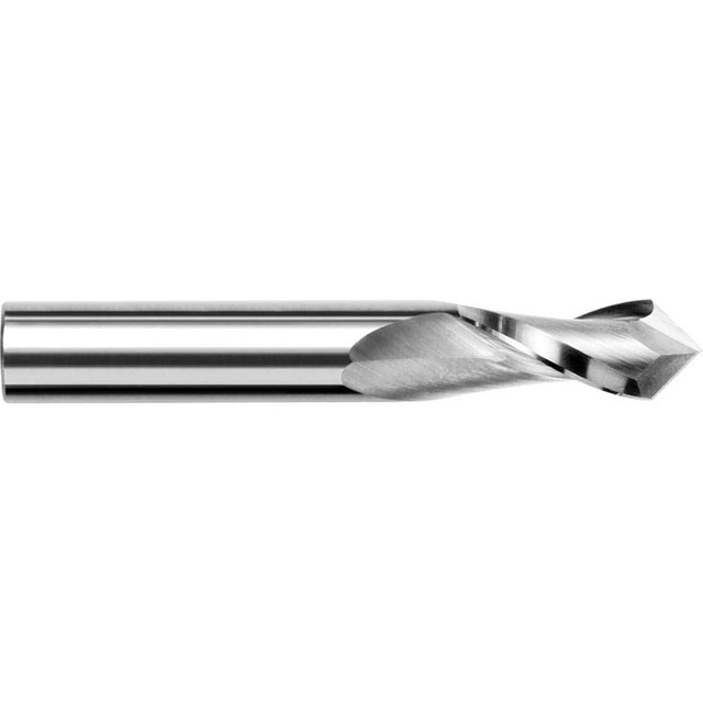 Harvey Tool 12908 Drill Mill: 1/8" Dia, 1/2" LOC, 2 Flutes, 120 &deg; Point, Solid Carbide