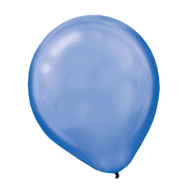 AMSCAN CO INC 113251.105 Amscan Pearlized Latex Balloons, 12in, Royal Blue, Pack Of 72 Balloons, Set Of 2 Packs