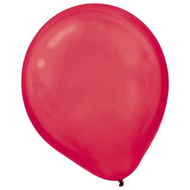 AMSCAN CO INC 113251.40 Amscan Pearlized Latex Balloons, 12in, Apple Red, Pack Of 72 Balloons, Set Of 2 Packs