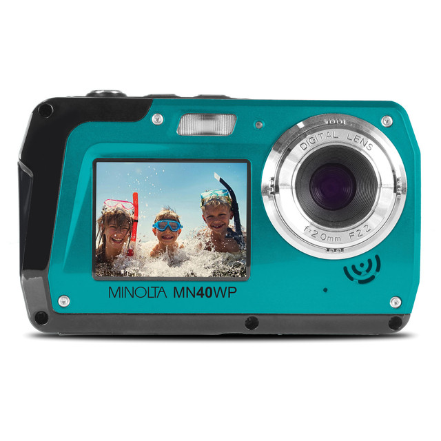 ELITE BRANDS, INC. MN40WP-BL Minolta MN40WP 48.0-Megapixel Waterproof Digital Camera, Blue ELITE BRANDS, INC. MN40WP-BL Minolta MN40WP 48.0-Megapixel Waterproof Digital Camera, Blue
