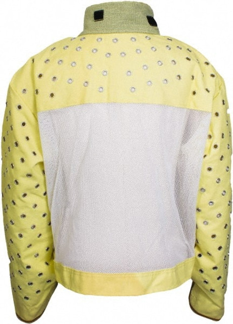 National Safety Apparel C35KV044SM29 Rain & Chemical Resistant Jacket: Small, Yellow, Kevlar
