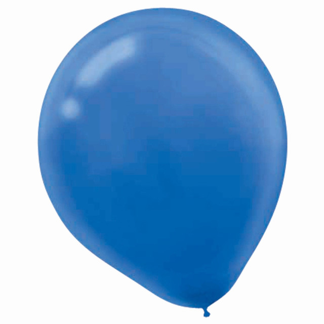 AMSCAN CO INC Amscan 113252.105  Latex Balloons, 12in, Bright Royal Blue, 15 Balloons Per Pack, Set Of 4 Packs