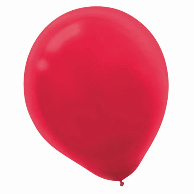 AMSCAN CO INC 113252.40 Amscan Latex Balloons, 12in, Apple Red, 15 Balloons Per Pack, Set Of 4 Packs