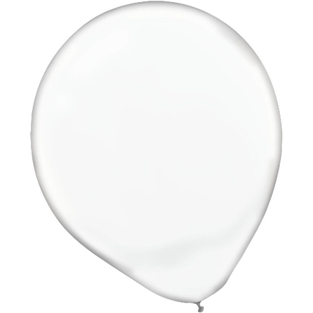 AMSCAN CO INC 113252.86 Amscan Latex Balloons, 12in, Clear, 15 Balloons Per Pack, Set Of 4 Packs