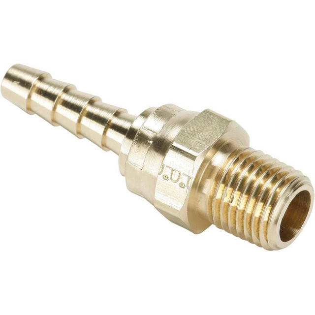 Parker 125HBLSV-4-4 Barbed Hose Fitting: 1/4" x 1/4" ID Hose, Male Connector