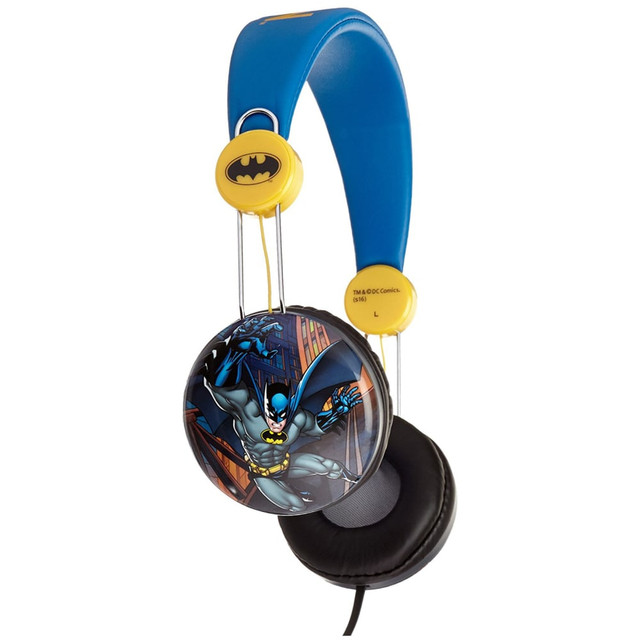 SAKAR INTERNATIONAL, INC. 995100694M Sakar Batman Over The Ear Kids Headphones, Blue