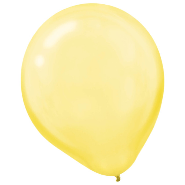 AMSCAN CO INC 113253.09 Amscan Latex Balloons, 12in, Sunshine Yellow, 15 Balloons Per Pack, Set Of 4 Packs