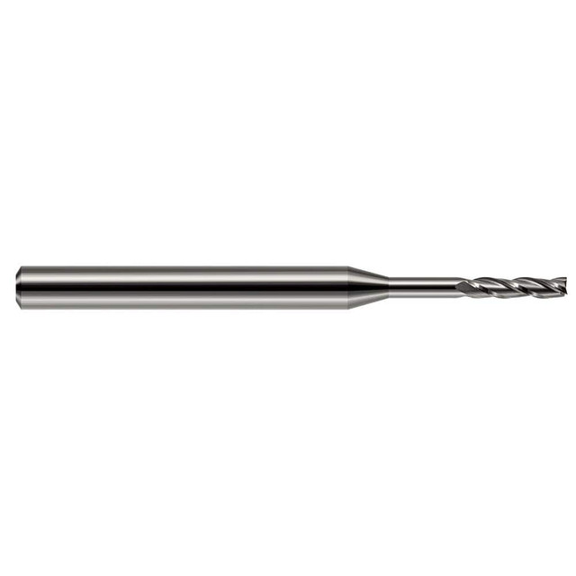 Harvey Tool 876693 Square End Mill: 3/32'' Dia, 1/2'' LOC, 1/8'' Shank Dia, 2-1/2'' OAL, 3 Flutes, Solid Carbide