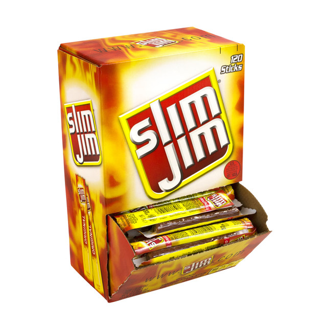 CONAGRA 026200362151 Slim Jim Snack-Sized Smoked Meat Sticks, 0.28 Oz, Box Of 120 Sticks CONAGRA 026200362151 Slim Jim Snack-Sized Smoked Meat Sticks, 0.28 Oz, Box Of 120 Sticks
