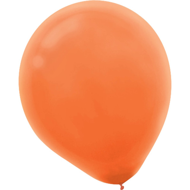 AMSCAN CO INC 113255.05 Amscan Glossy Latex Balloons, 9in, Orange Peel, 20 Balloons Per Pack, Set Of 4 Packs