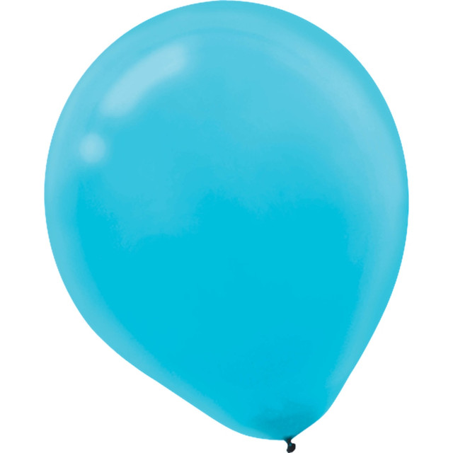 AMSCAN CO INC 113255.54 Amscan Glossy Latex Balloons, 9in, Caribbean Blue, 20 Balloons Per Pack, Set Of 4 Packs