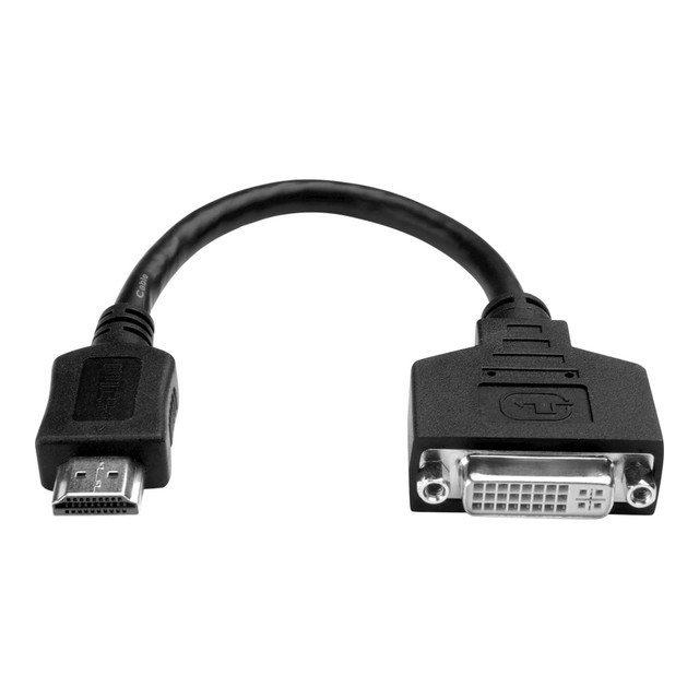 TRIPP LITE P132-08N Eaton Tripp Lite Series HDMI to DVI Adapter Video Converter (HDMI-M to DVI-D F), 8-in. (20.32 cm) - Adapter - HDMI male to DVI-D female - 8 in - black