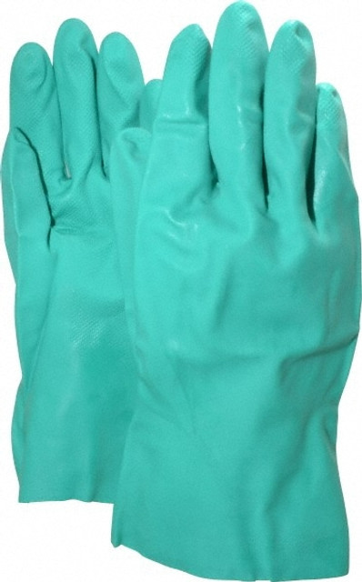 MCR Safety 5321E Chemical Resistant Gloves: 3X-Large, 15 mil Thick, Nitrile, Supported