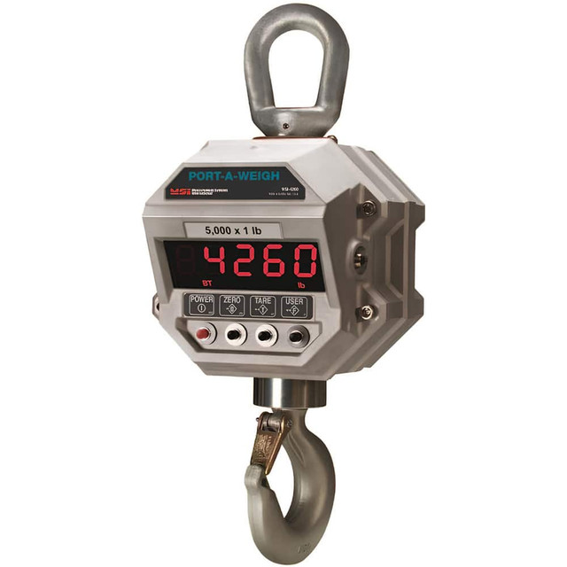 Rice Lake Weighing Systems 139463 Crane Scales & Hanging Scales; Type: Crane Scale ; Capacity (Lb.): 10000.00 ; Capacity (kg): 5000.0000 ; Display Type: 5-Digit LED ; Graduation: 5