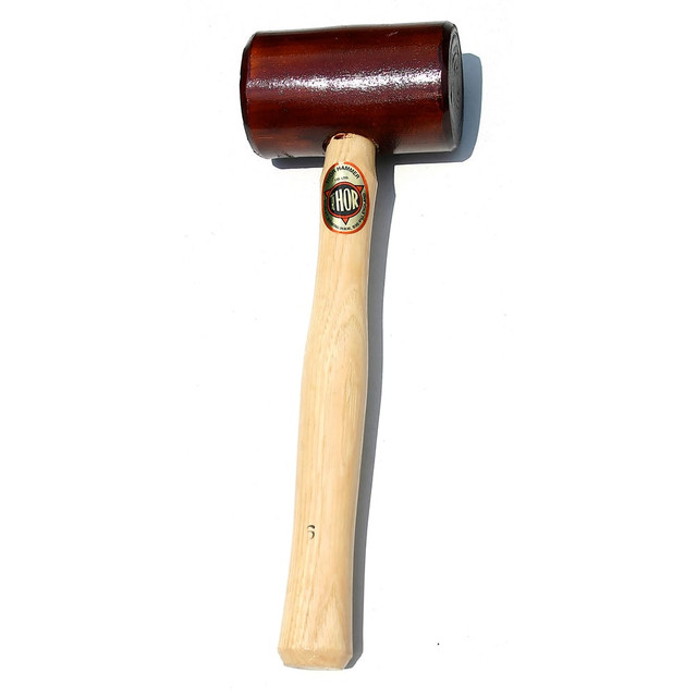 Osca TH02112 Non-Marring Hammer: 0.37 lb, 1-1/2" Face Dia, Rawhide Head