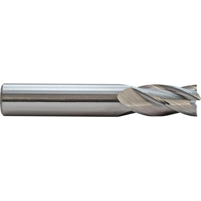 M.A. Ford. 11112501C Square End Mill: 1/8'' Dia, 1/2'' LOC, 1/8'' Shank Dia, 1-1/2'' OAL, 4 Flutes, Solid Carbide