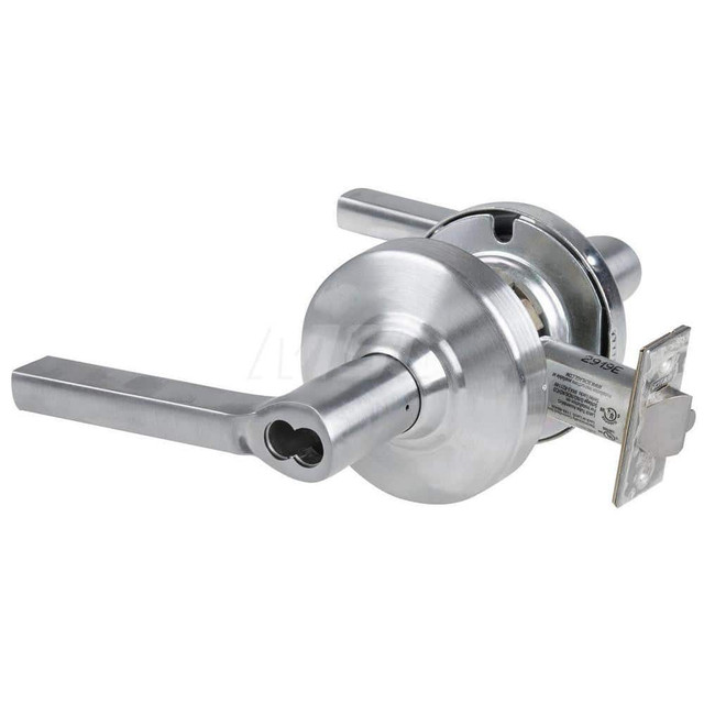 Schlage ALX50B LAT 626 Lever Locksets; Lockset Type: Cylindrical Lock ; Key Type: Keyless ; Back Set: 2-3/4 (Inch); Cylinder Type: No Keyway ; Material: Metal ; Finish: Satin Chrome