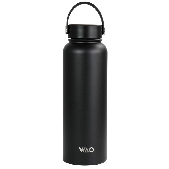GIBSON OVERSEAS INC. 995116890M Gibson WAO Thermal Bottle With Lid, 38 Oz, Matte Black