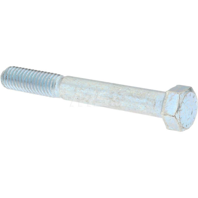 Bowmalloy 36068 Hex Head Cap Screw: 3/8-16 x 5", Grade 9 Alloy Steel, Zinc-Plated Clear Chromate