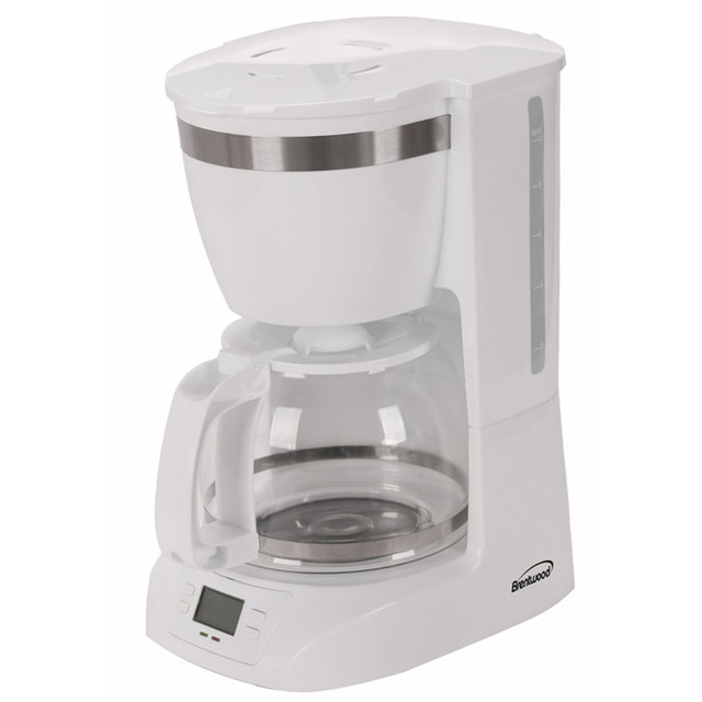 BRENTWOOD APPLIANCES, INC. 995115733M Brentwood 10-Cup Programmable Digital Coffee Maker, White
