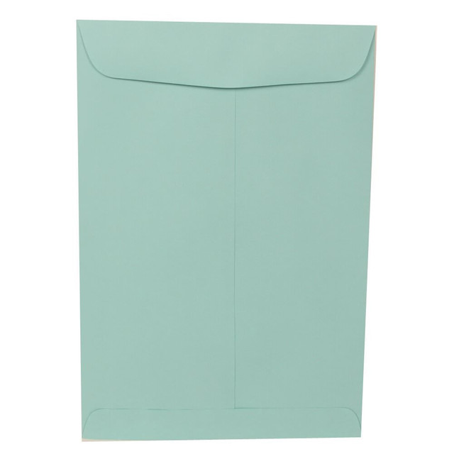 JAM PAPER AND ENVELOPE JAM Paper 31287530  Open-End 9in x 12in Catalog Envelopes, Gummed Seal, Aqua Blue, Pack Of 25 Envelopes