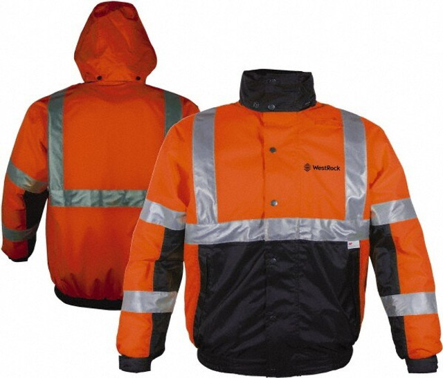 Reflective Apparel Factory 412STOB4XWRBK01 Size 4X-Large, ANSI 107-2010 Class 3, Black & High-Visibility Orange, Polyester