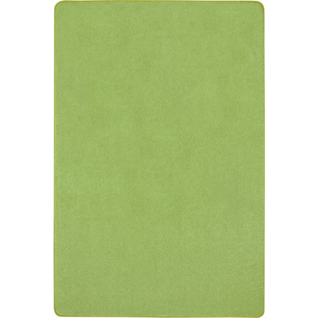 JOY CARPETS & CO. Joy Carpets 623S-09  Kid Essentials Solid Color Rectangle Area Rug, Just Kidding, 12ft x 7-1/2ft, Lime Green