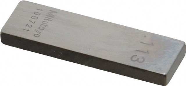 Mitutoyo 611153-531 Rectangle Steel Gage Block: 0.113", Grade 0