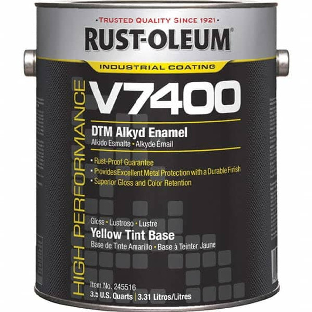 Rust-Oleum 245516 Industrial Enamel Paint: 10 gal, Gloss, Yellow
