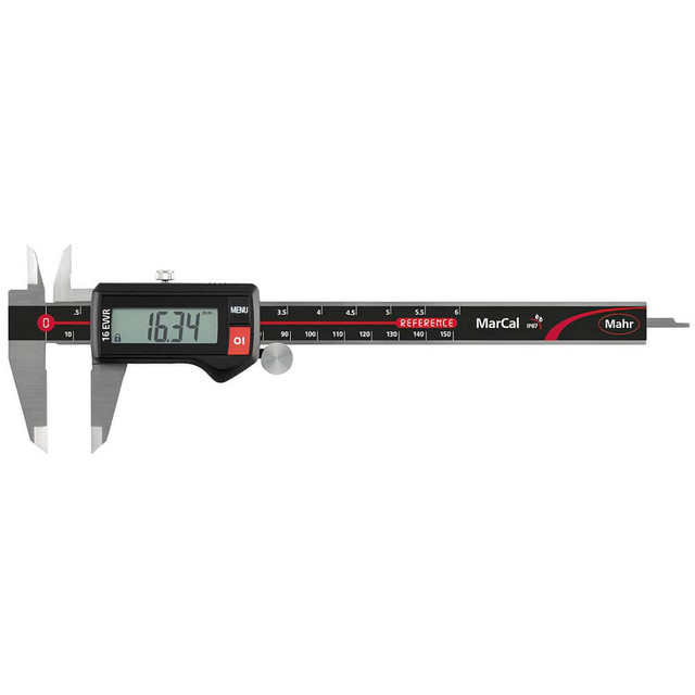 Mahr 4103069KAL Electronic Caliper: 0 to 8", 0.0005" Resolution, IP67