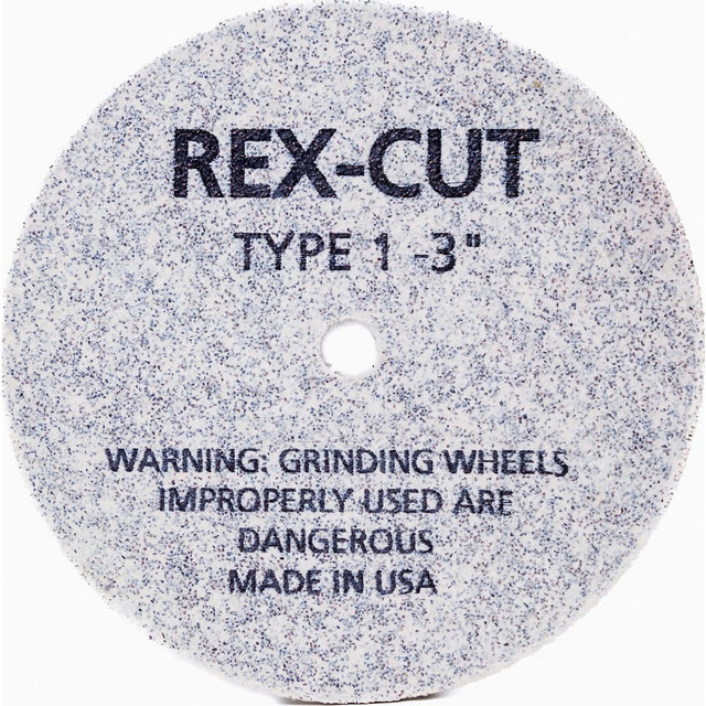 Rex Cut Abrasives 131213OF Deburring Wheels; Wheel Diameter (Inch): 3 ; Face Width (Inch): 1/16 ; Center Hole Size (Inch): 3/8 ; Abrasive Material: Aluminum Oxide ; Grade: Coarse ; Wheel Type: Type 1