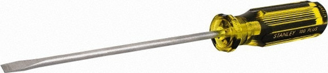 Stanley 66-186-A Slotted Screwdriver: 3/16" Width, 9-3/4" OAL, 6" Blade Length