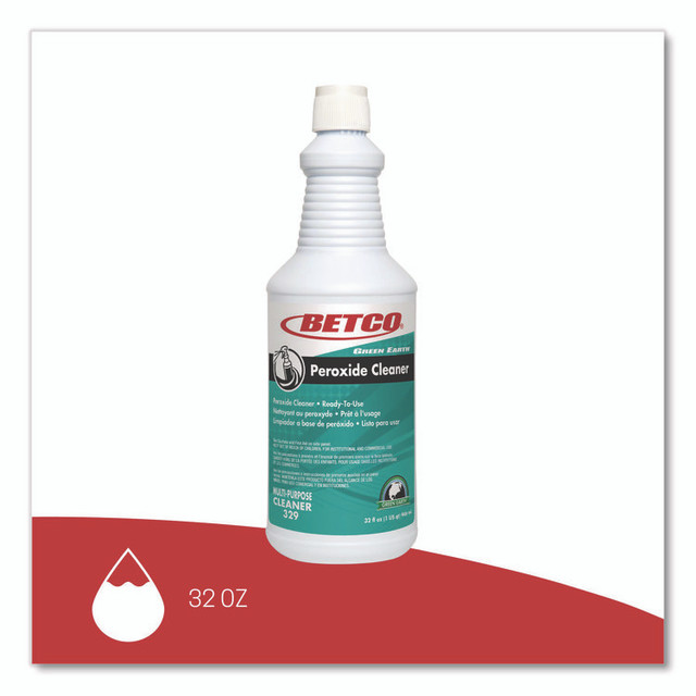 BETCO CORPORATION 3291200 Green Earth Peroxide Cleaner, Fresh Mint Scent, 32 oz Bottle, 12/Carton