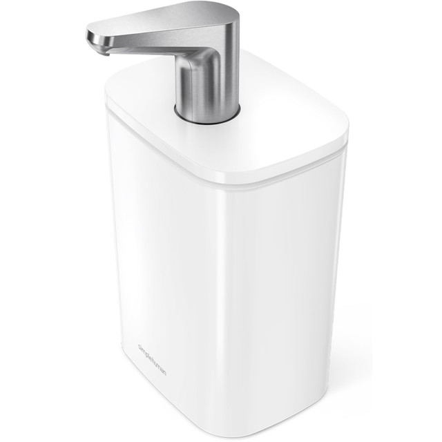 SIMPLEHUMAN LLC KT1195 simplehuman Liquid Soap And Hand Sanitizer Pulse Pump, 16 Oz, White SIMPLEHUMAN LLC KT1195 simplehuman Liquid Soap And Hand Sanitizer Pulse Pump, 16 Oz, White