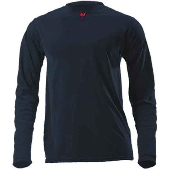 National Safety Apparel DF2-CM-446LS-NB Base Layer Shirt: Nylon, 3X-Large, Navy Blue