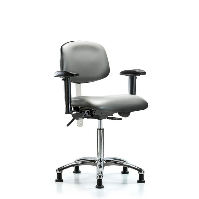 Blue Ridge Ergonomics MSC44157 Task Chair: Vinyl, Sterling